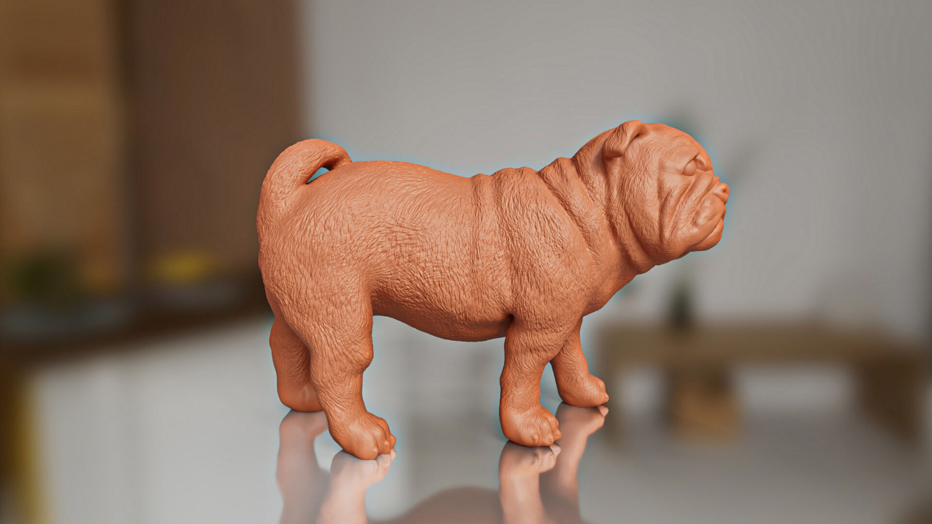 Cute but Realistic Pug Dog Toy Model 3D print model_5
