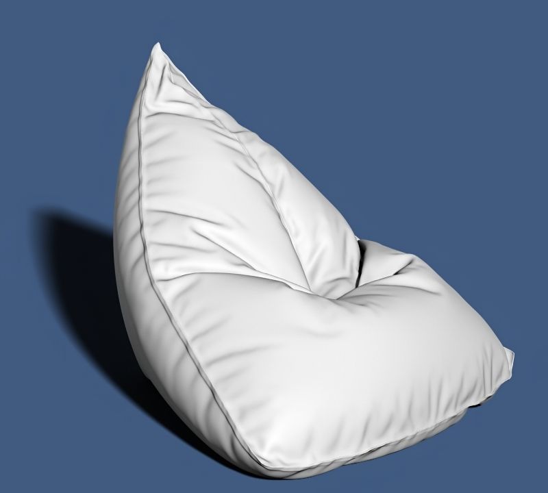 6 bean bag models 3D model_2