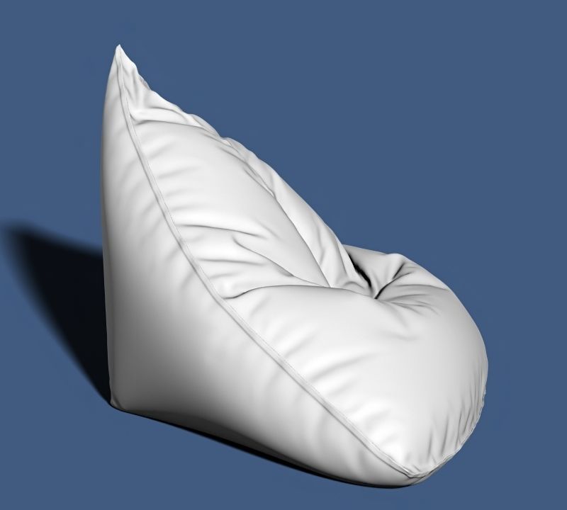 6 bean bag models 3D model_1