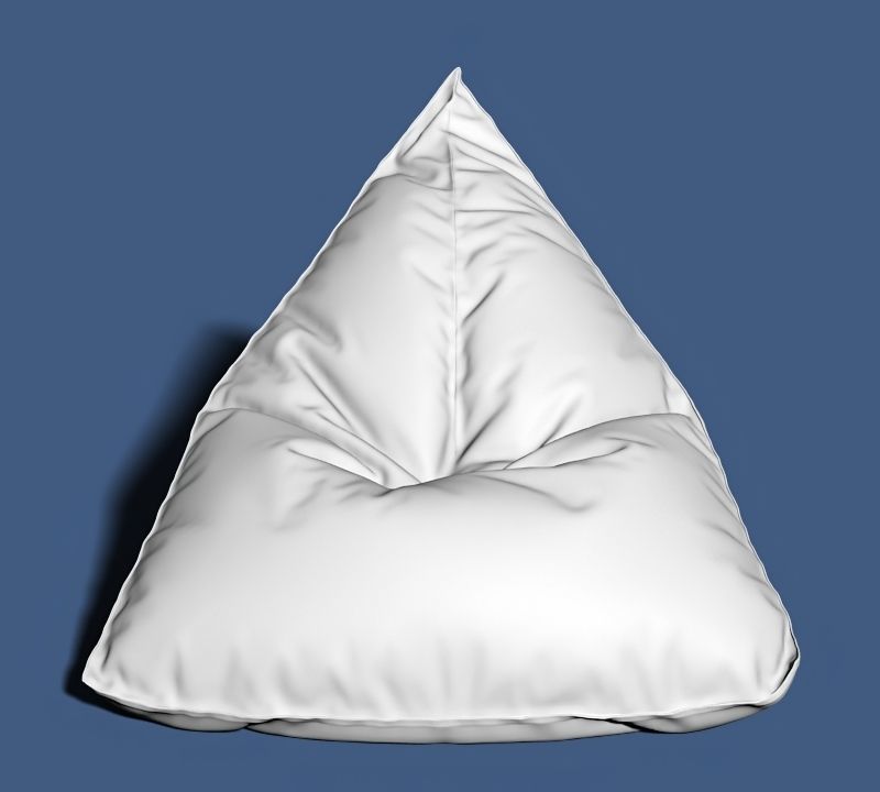 6 bean bag models 3D model_4
