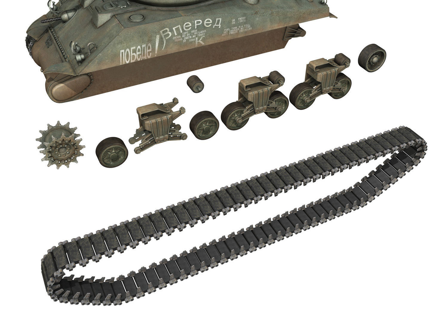 M4A2 Sherman - 288 - Russia 3D model_10