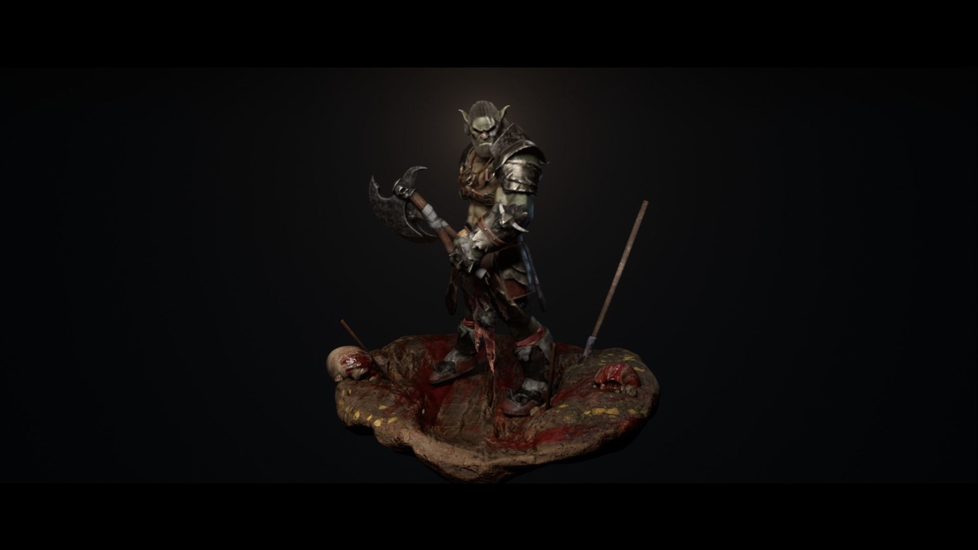 Goblin Champion Low-poly 3D model_10