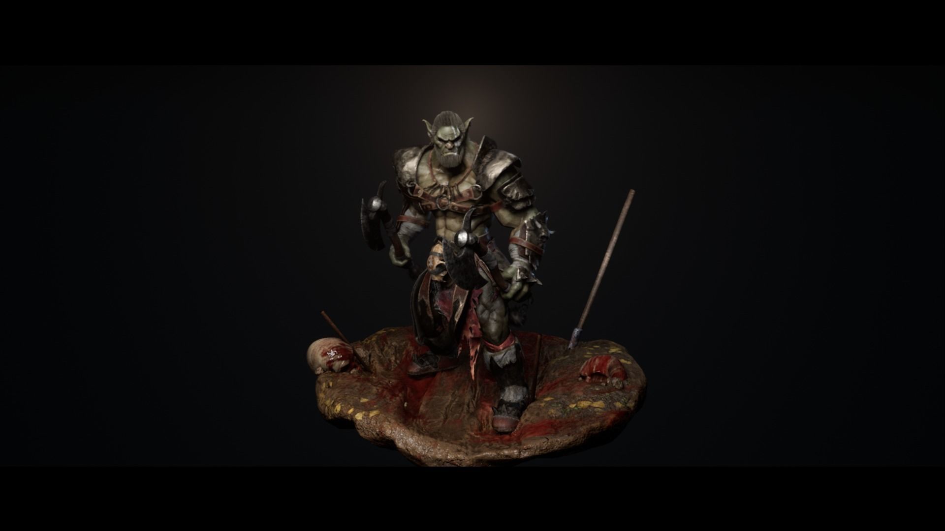 Goblin Champion Low-poly 3D model_8