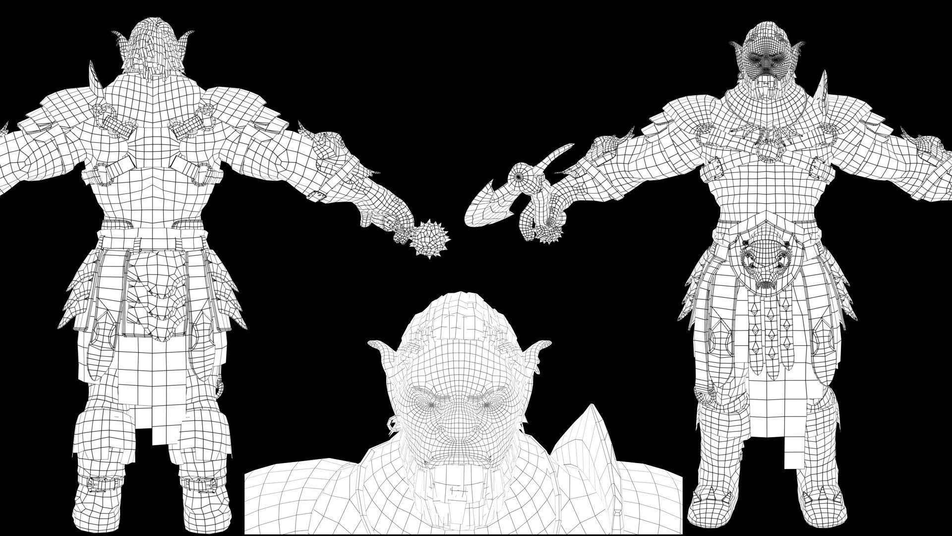 Goblin Champion Low-poly 3D model_15