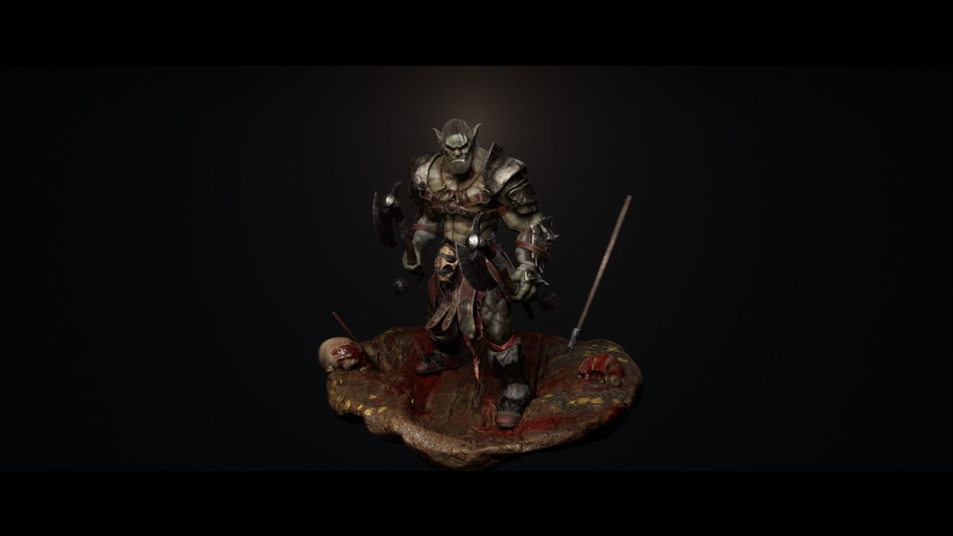 Goblin Champion Low-poly 3D model_9