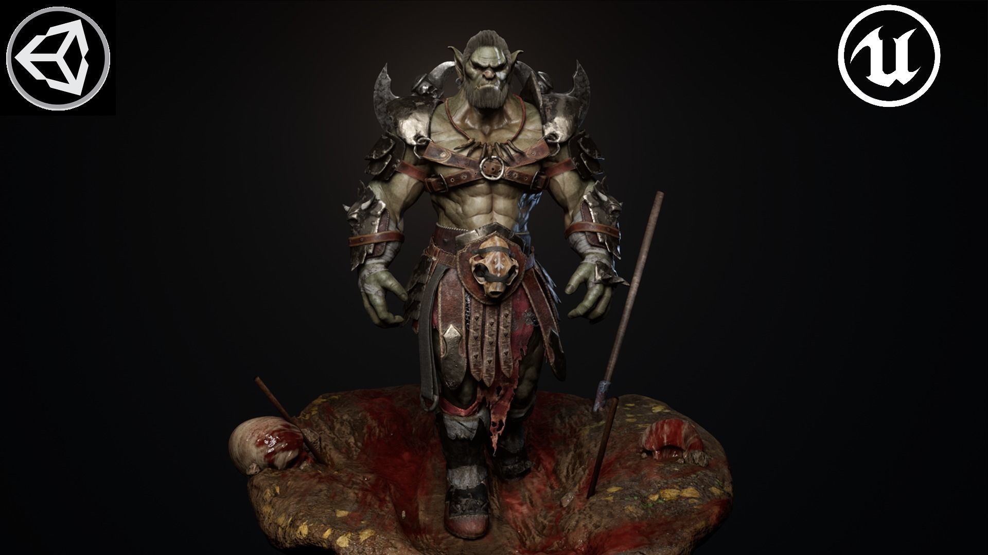 Goblin Champion Low-poly 3D model_3