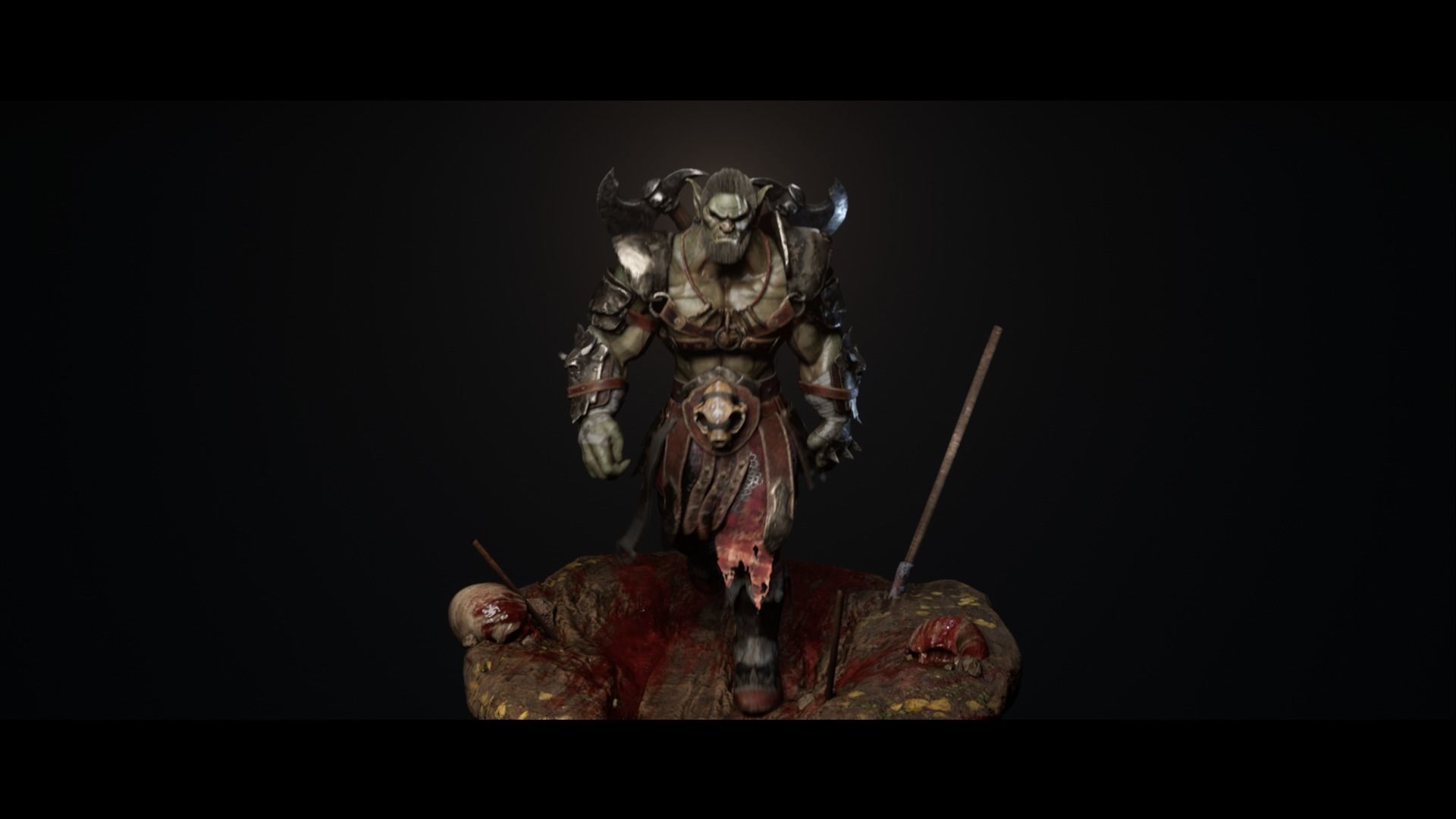 Goblin Champion Low-poly 3D model_11