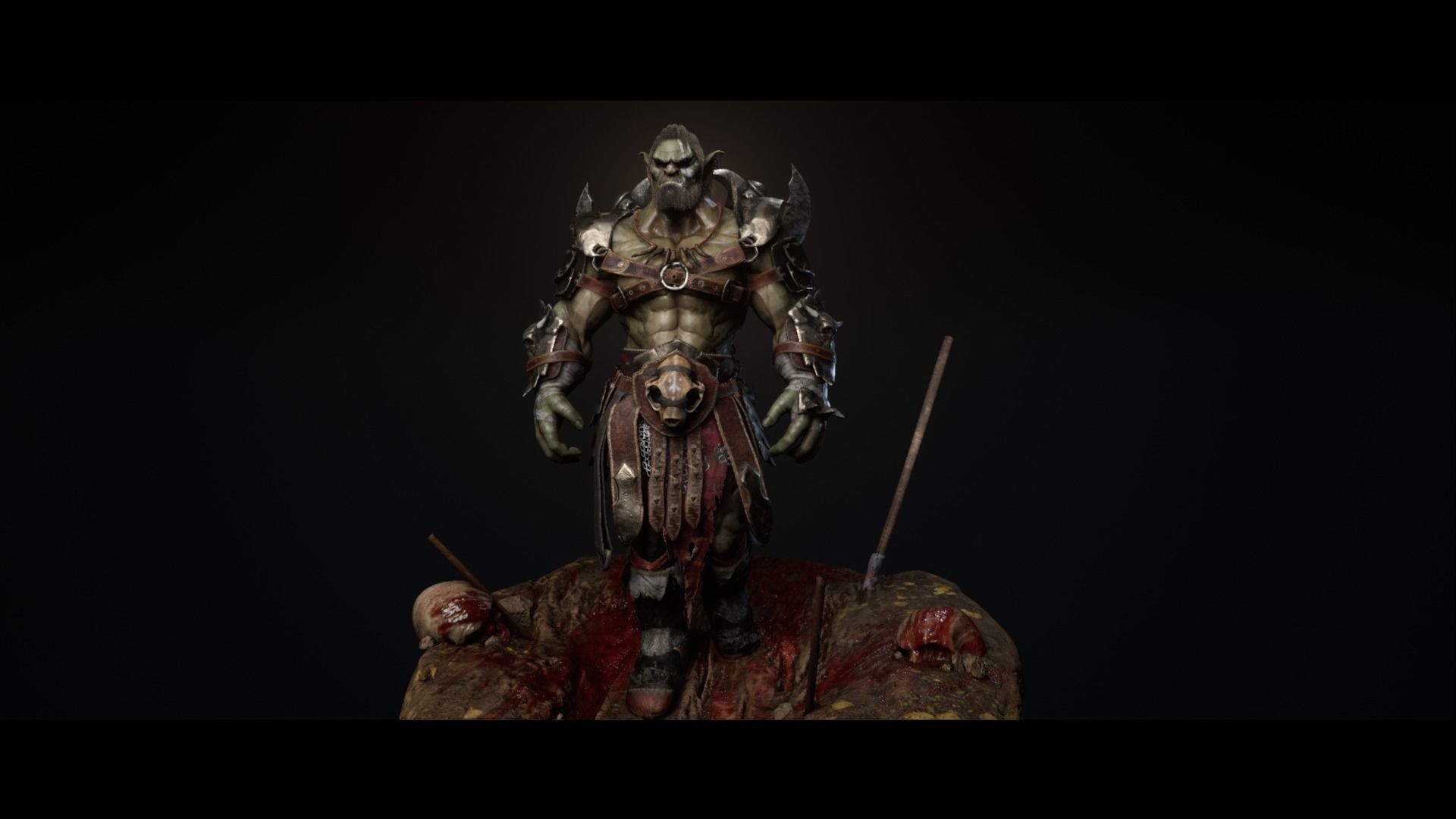 Goblin Champion Low-poly 3D model_12