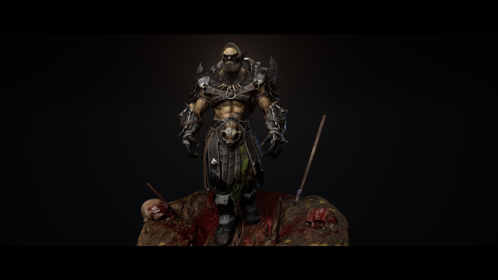 Goblin Champion Low-poly 3D model_13