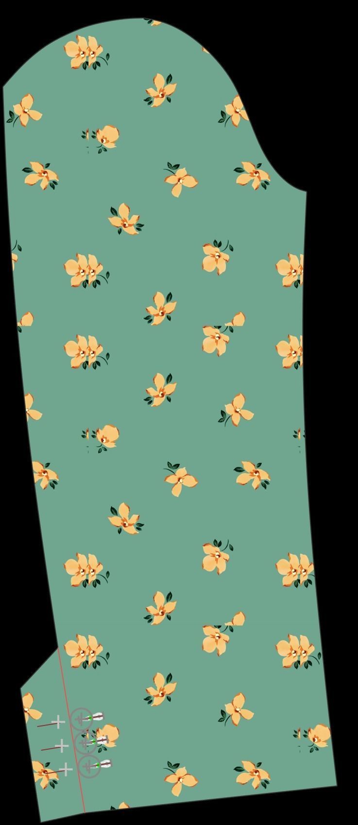 Bathrobe woman in bikini Low-poly 3D model_14