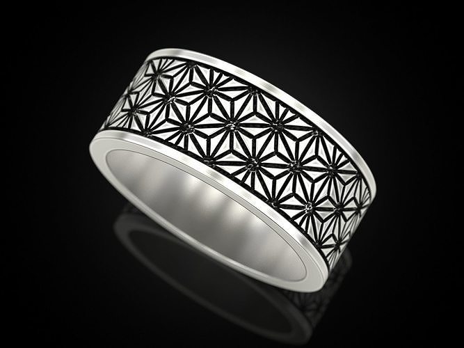 Geometric paterns Ring V2 3D print model