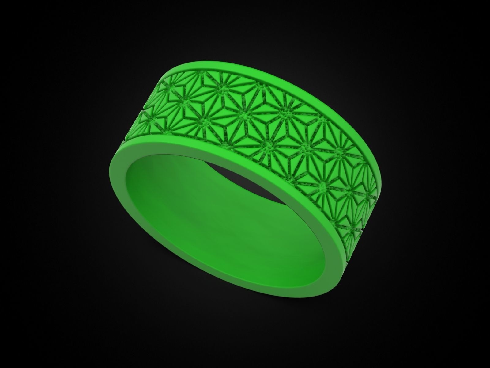 Geometric paterns Ring V2 3D print model_5