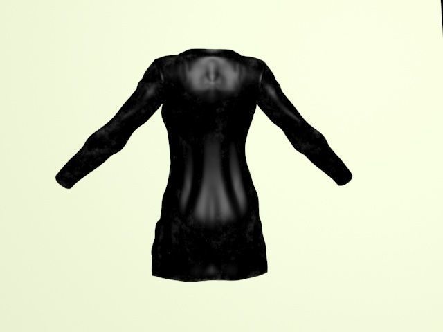 Leather Coat 3D model_2