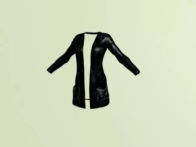 Leather Coat 3D model_0
