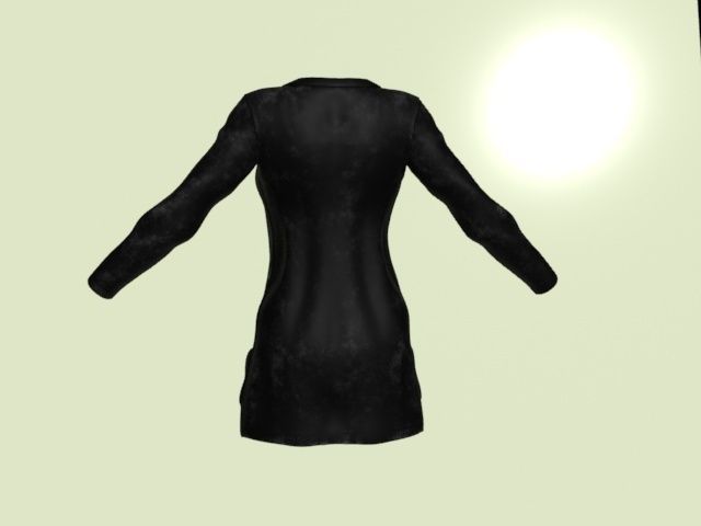 Leather Coat 3D model_4