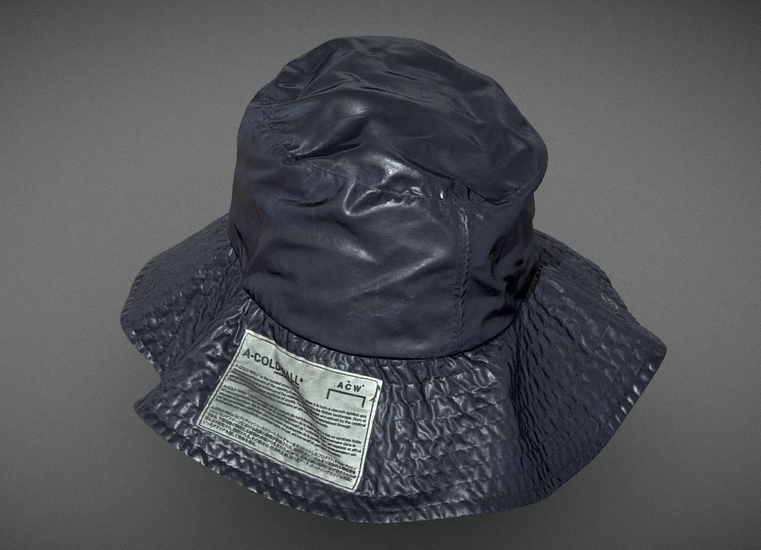 Rain Hat - A-COLD-WALL Low-poly 3D model_1