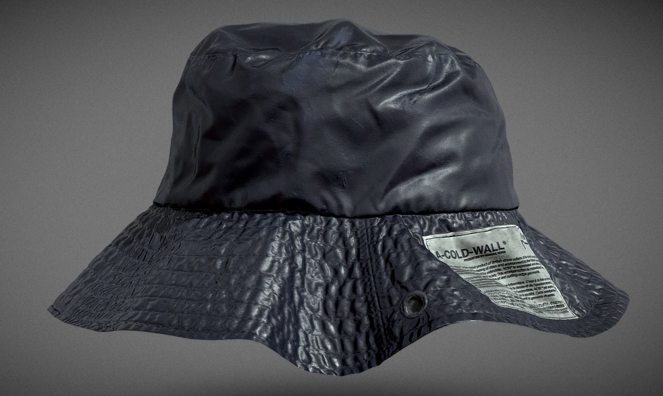Rain Hat - A-COLD-WALL Low-poly 3D model_2