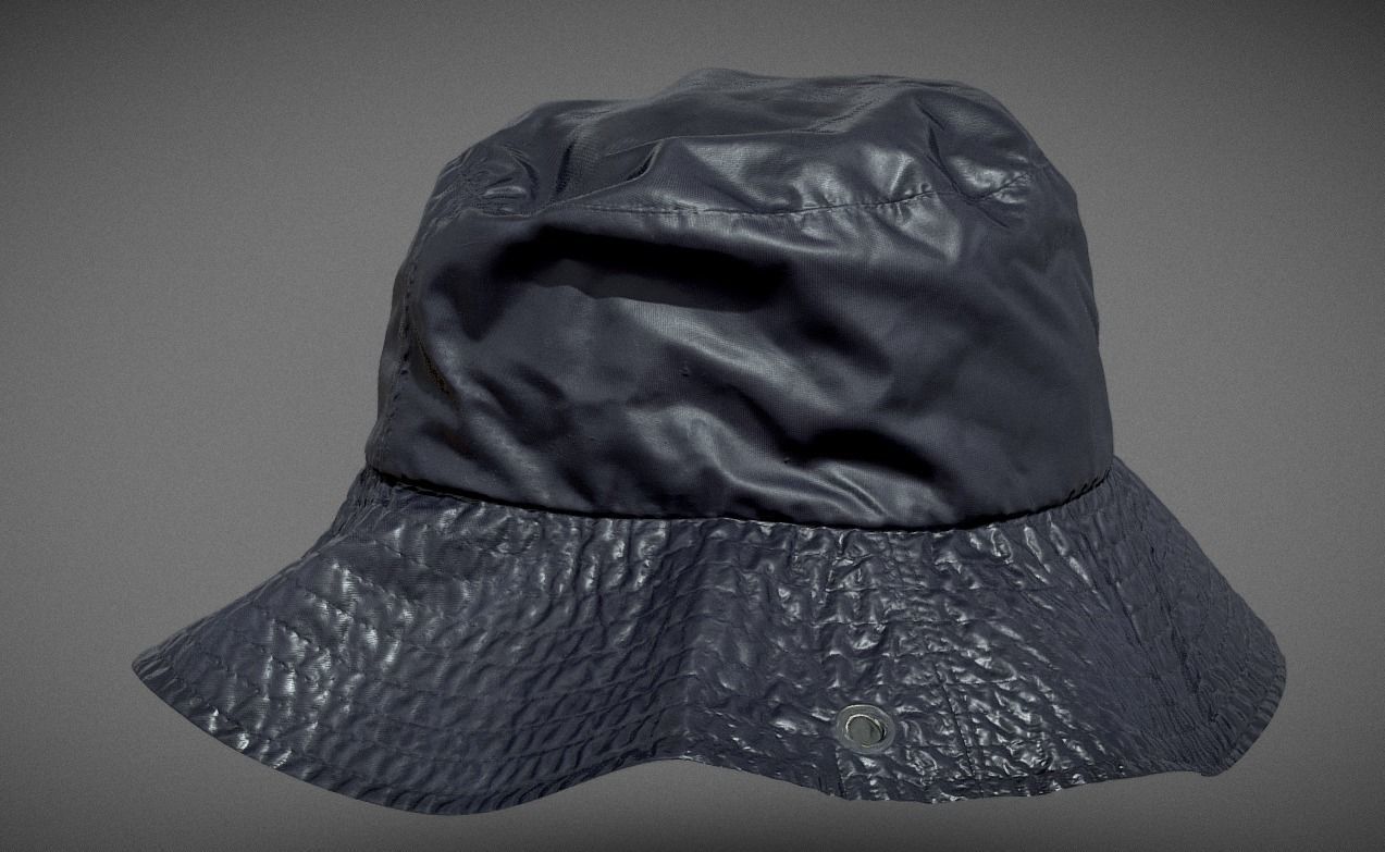 Rain Hat - A-COLD-WALL Low-poly 3D model_3