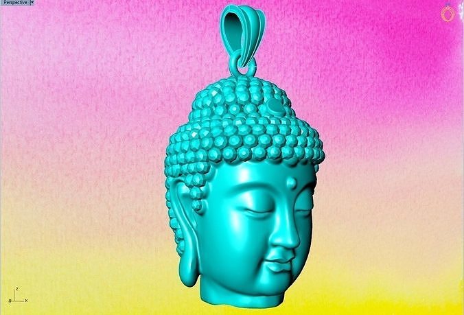 Amitabha Buddha Pendant - Adida Buddha pendant - Buddha head  3D print model