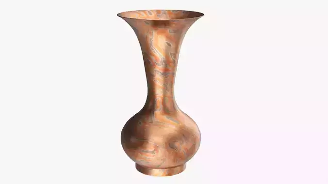 Oriental metal vase 01