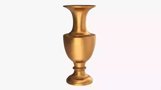Oriental metal vase 02