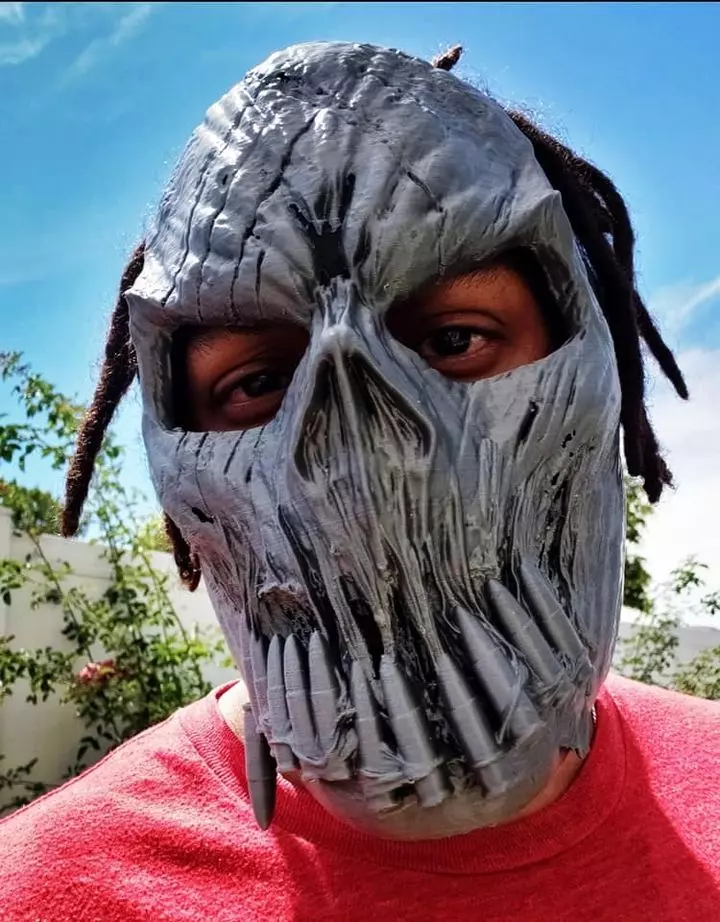 Bullet Face The Forever Purge Movie Mask STL 3D print model_0