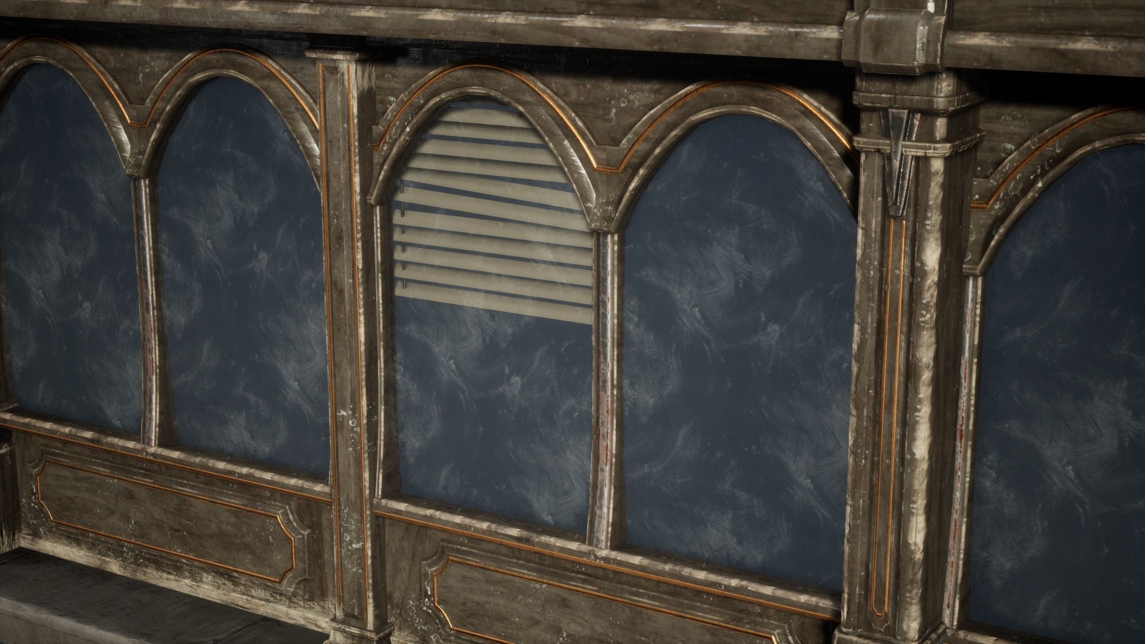 Shop Set Game Ready four different storefronts Low-poly 3D model_6