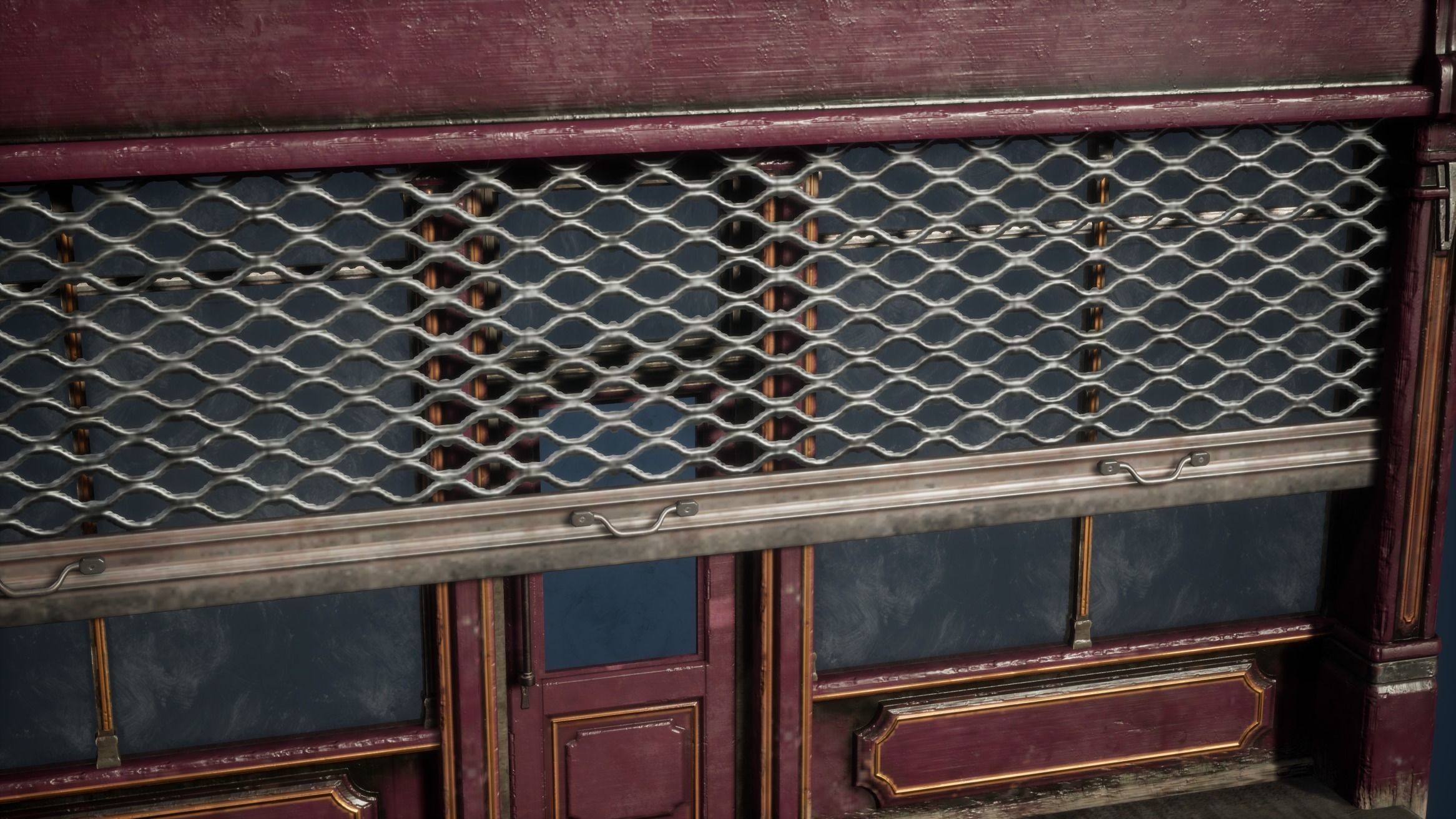 Shop Set Game Ready four different storefronts Low-poly 3D model_5