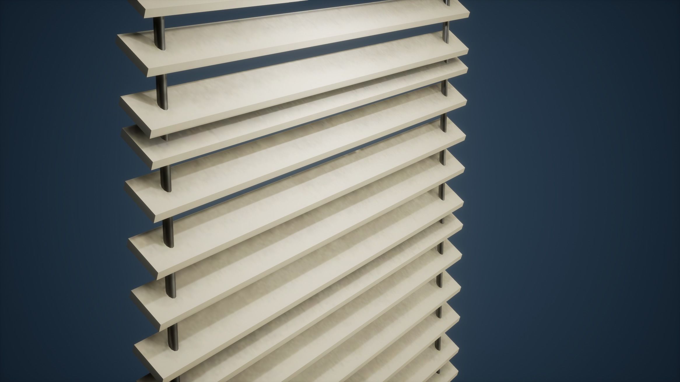 Shop Set Game Ready four different storefronts Low-poly 3D model_7