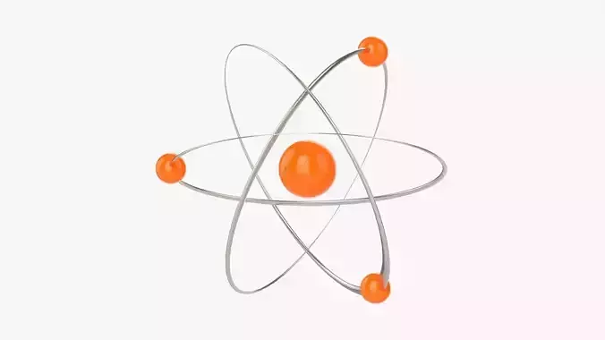 Atomic planetary model 03 3D model