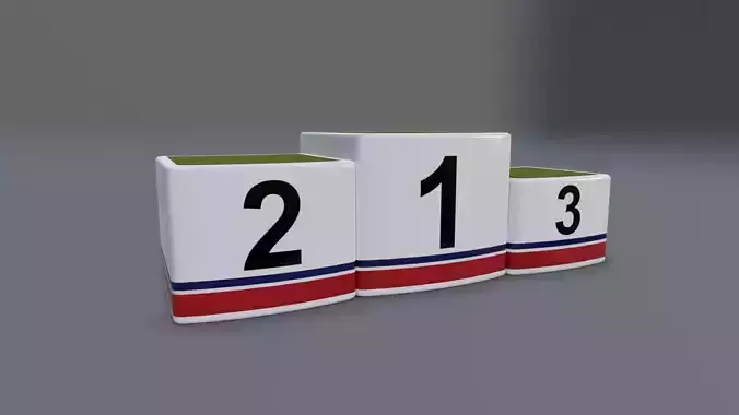 Sports Winner Fiberglass Podium with Grass Patch