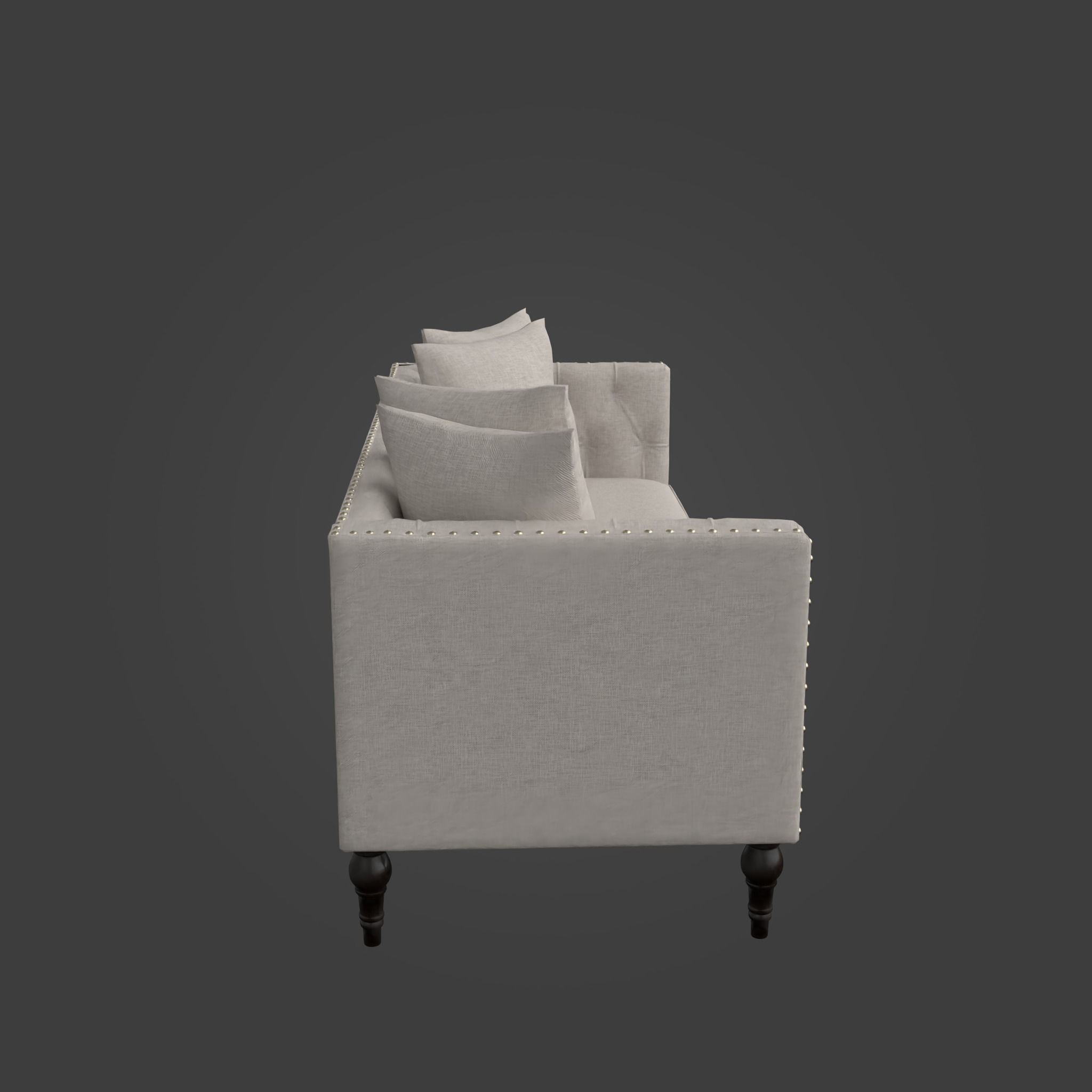 3D Sofa-03 sofa with studded legs Low-poly 3D model_3
