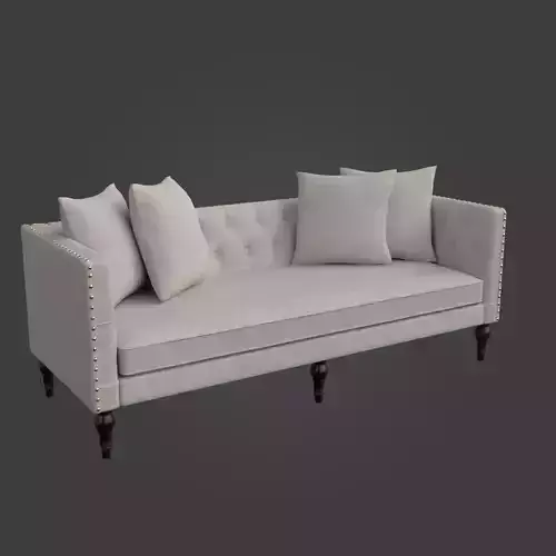 3D Sofa-03 sofa with studded legs