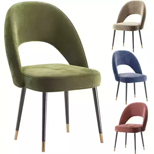 Armchair velvet dining chair