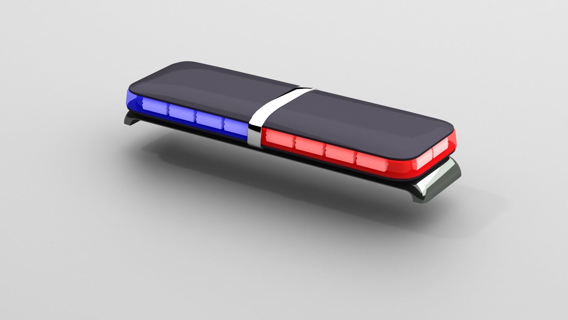 police lightbar Free 3D model_1