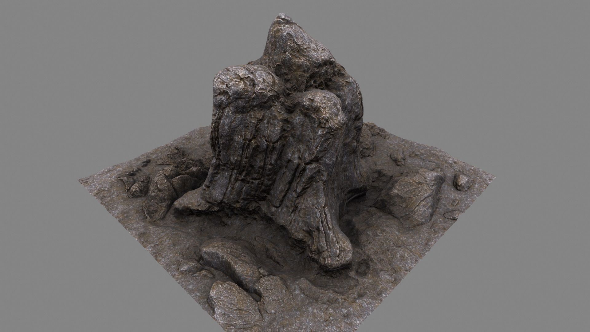mountain rock 3D model_5