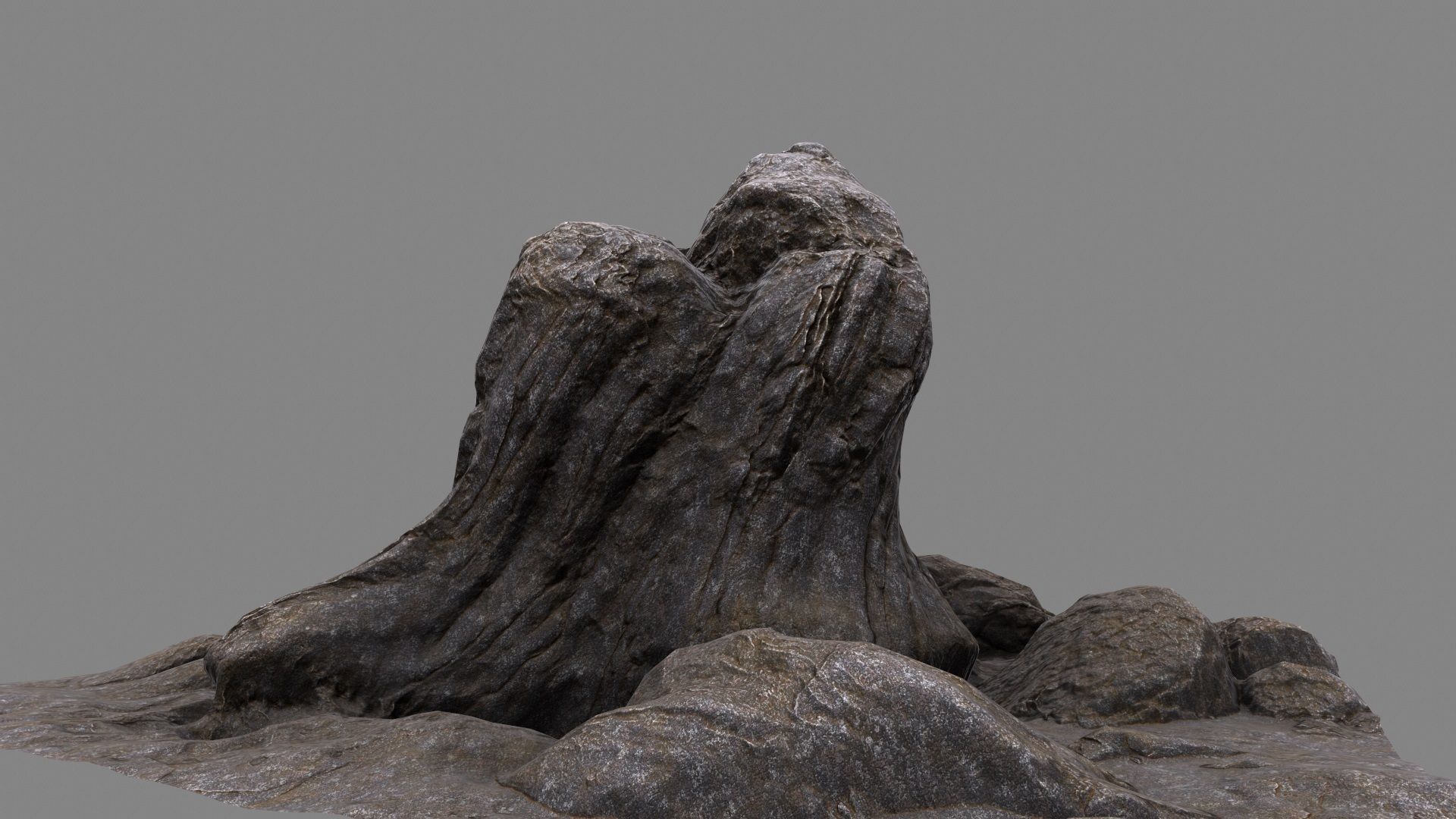 mountain rock 3D model_10