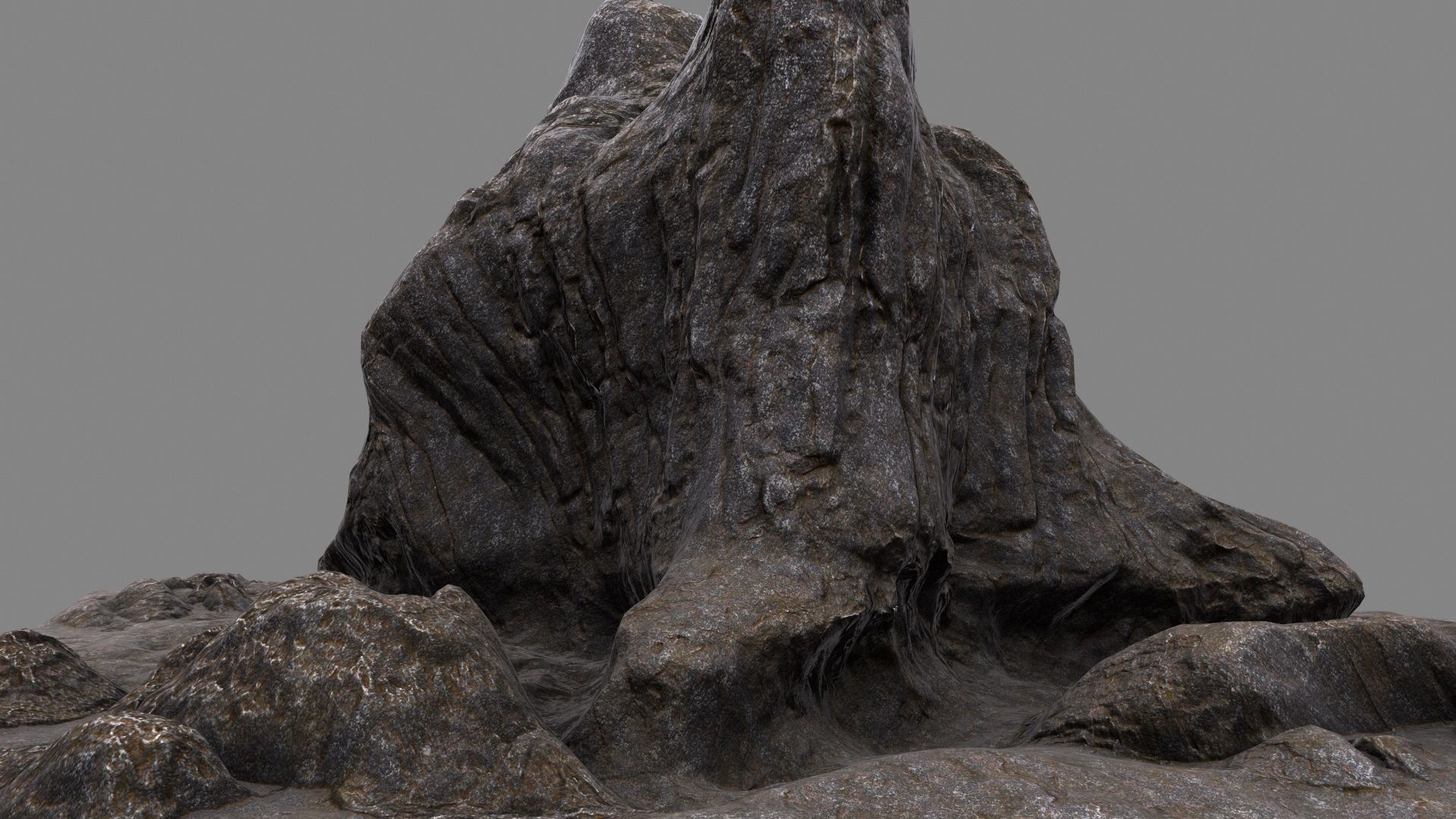 mountain rock 3D model_1