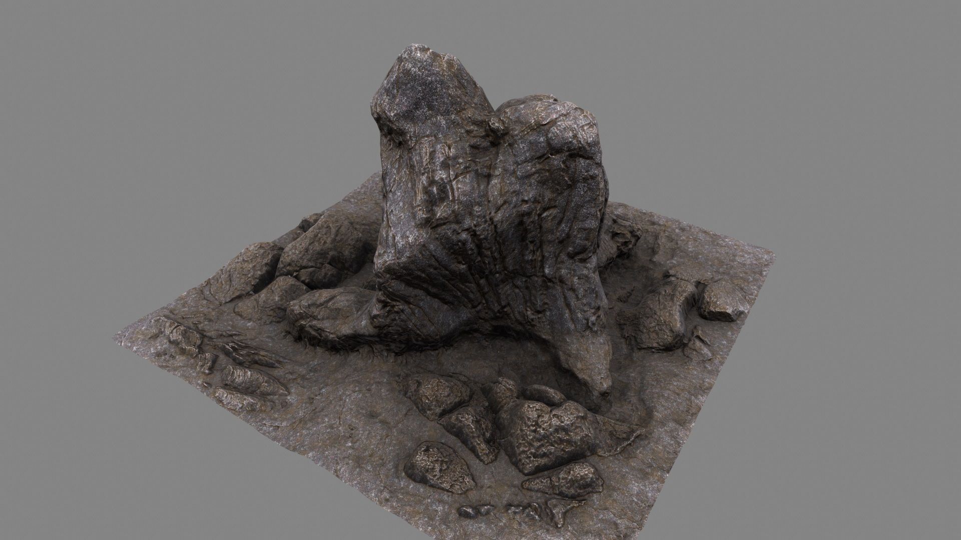 mountain rock 3D model_6