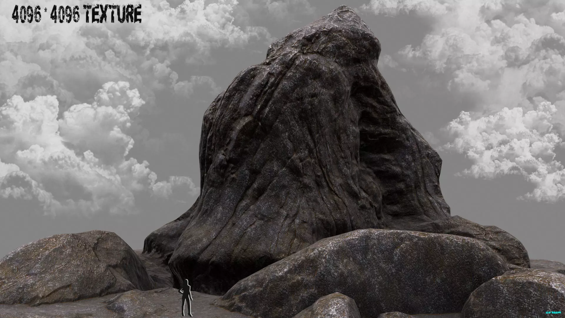 mountain rock 3D model_0
