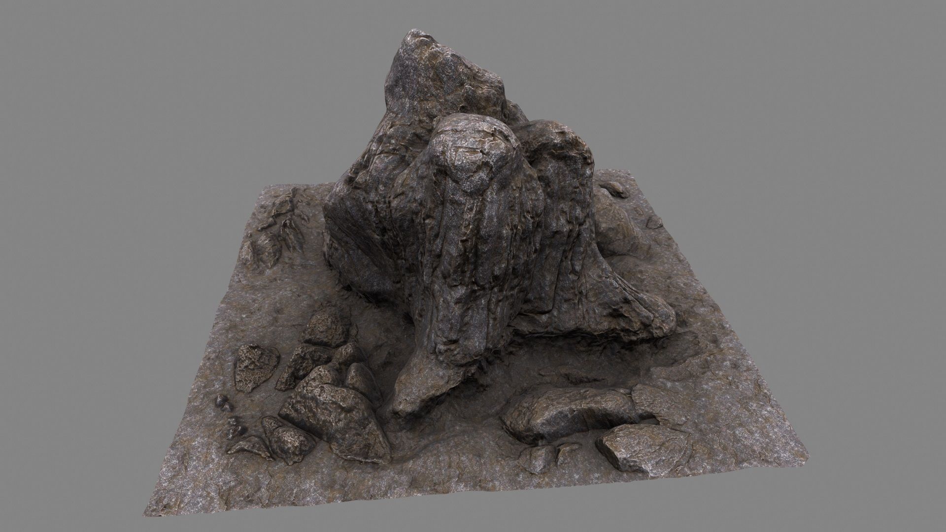 mountain rock 3D model_7