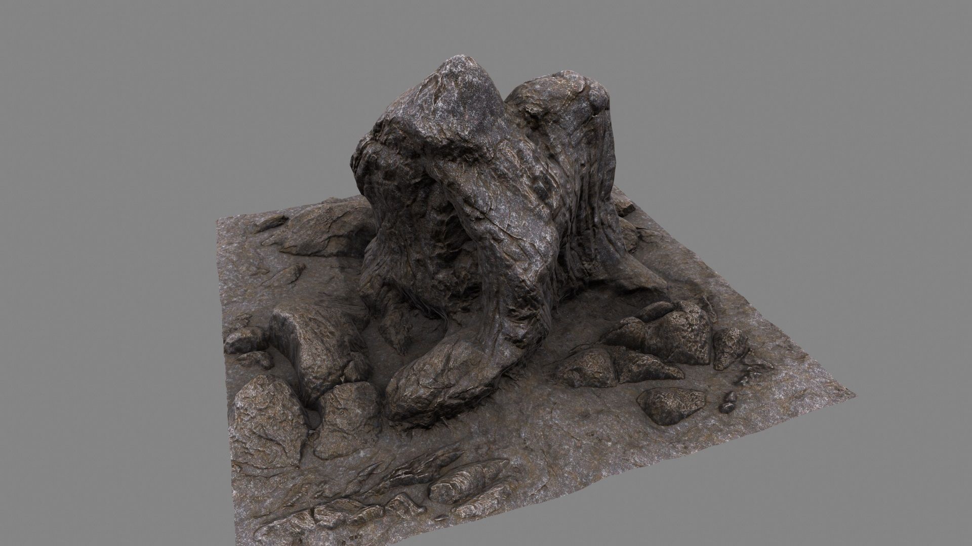 mountain rock 3D model_9