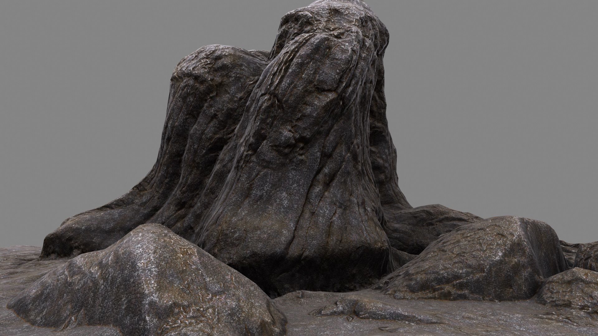mountain rock 3D model_4