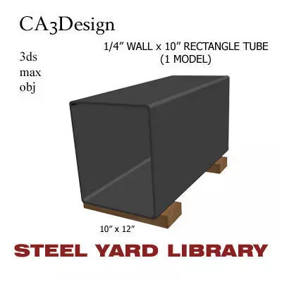 1 4in Wall x10in Rectangle Tube 3D model