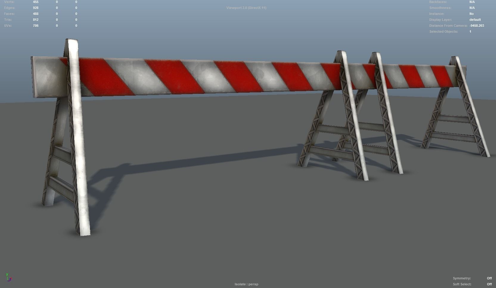 Road Objects - Traffic - low poly Low-poly 3D model_20