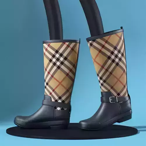 Burberry Check Boots 