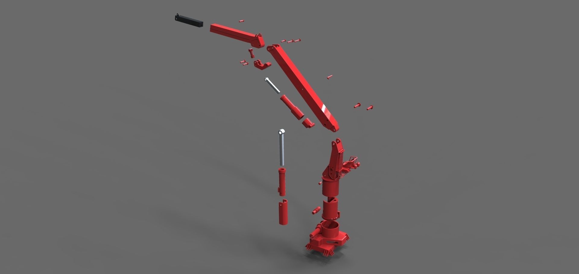 Fireboat crane 3D print model_3