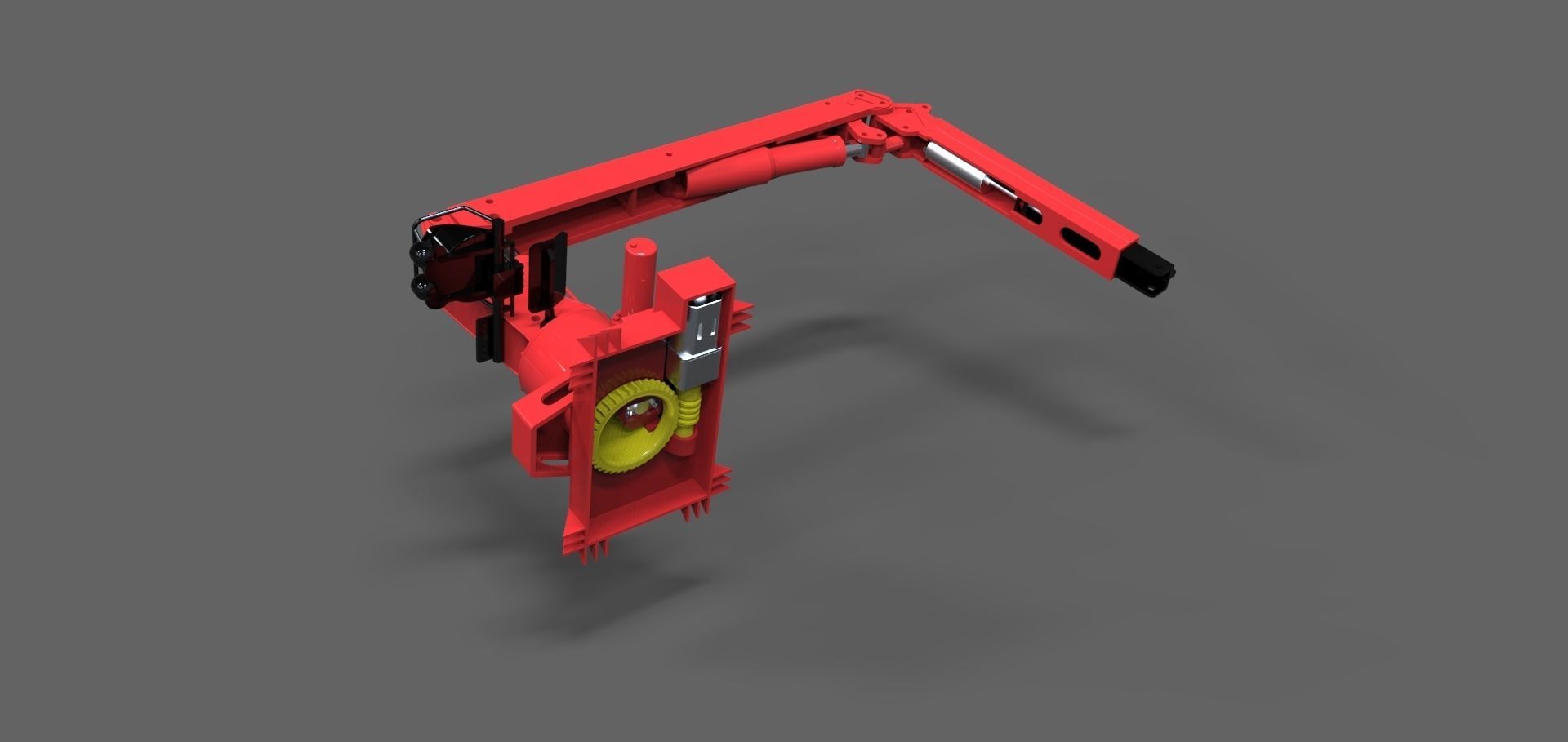 Fireboat crane 3D print model_4