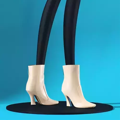 Fendi White Ankle Boots