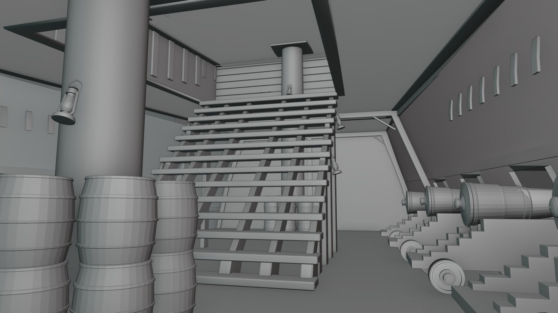 Pirates of the Caribbean game ship model 3D model 3D model_11